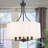 Jeilyn 4 - Light Fabric Shaded Drum Dining Room Chandelier