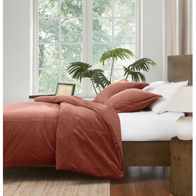Ensemble d'édredon en velours de coton mat Brooklyn