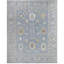 Hand Knotted Wool Area Rug in Silver