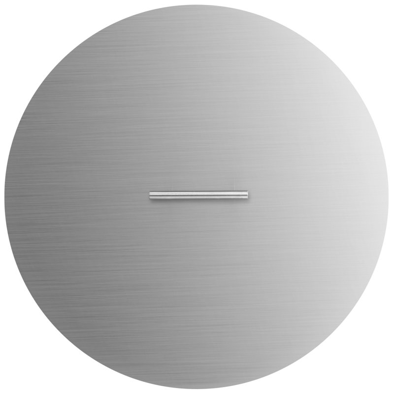 VEVOR 20" Stainless Steel Fire Pit Lid 1.5mm Thick Round Burner Cover with Handle and Brush Finish