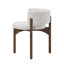 Chaise de salle à manger rembourrée Heston de style moderne du milieu du siècle, avec dossier ajouré incurvé et pieds en bois d'hévéa-135304276