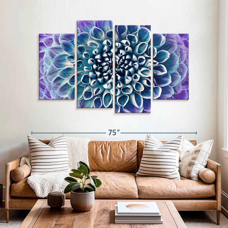 Dahlia Harnek bleu mauve, H 42 po x l 68 po