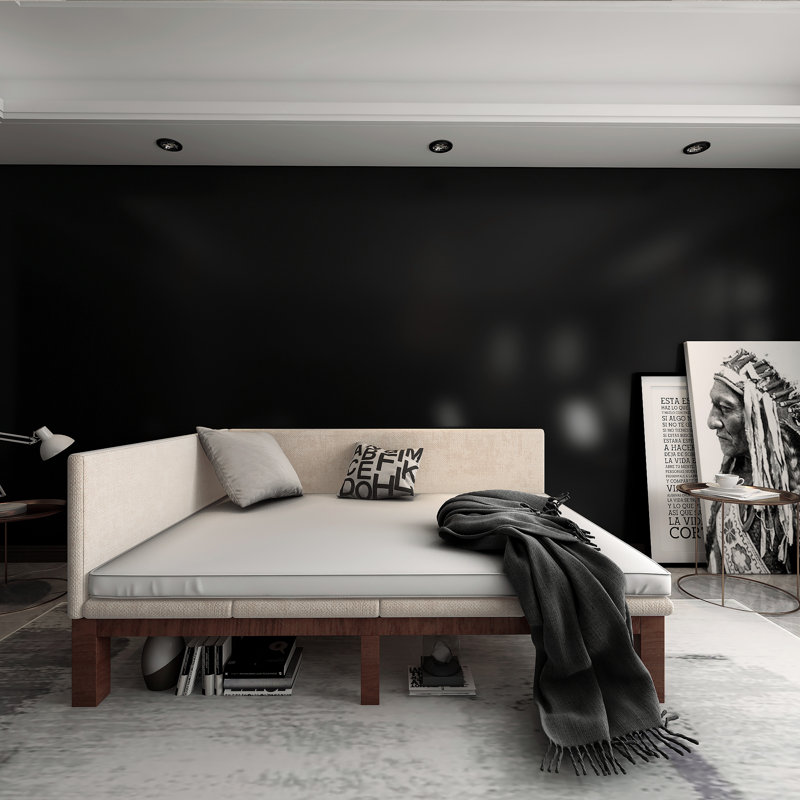 Lit de jour Antjedine, Beige, Double