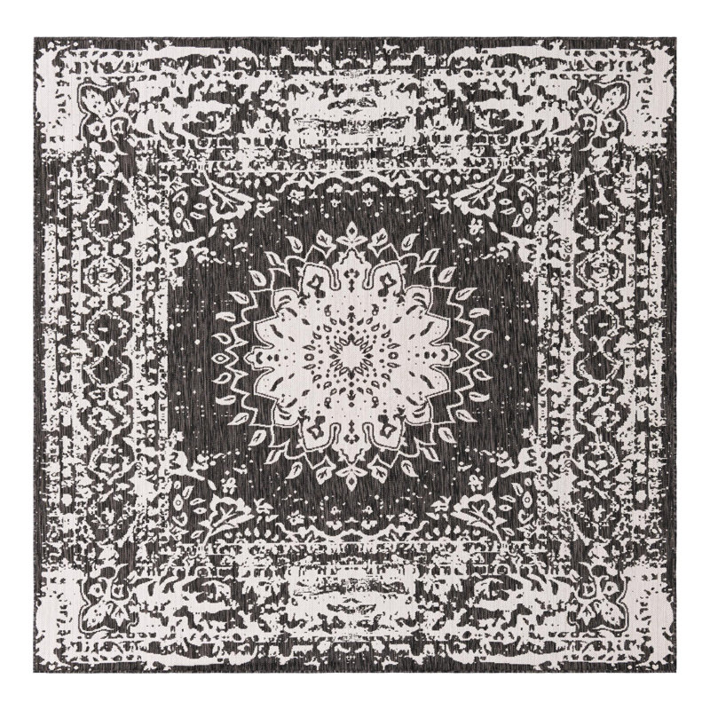Tapis intérieur / extérieur Ornate Lamotte, Carré 7 pi 10 po