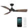 Mykonos 52" 3 - Blade Outdoor/Indoor Smart Ceiling Fan with Remote Control and LED Light Kit Included, Works With Alexa and iOS or Android App