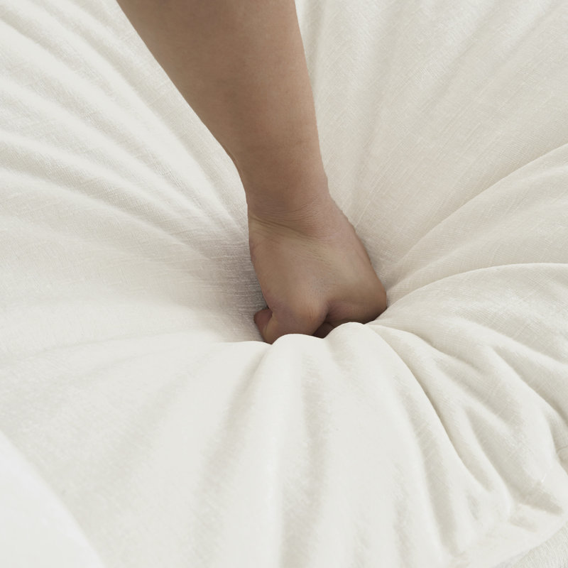 3 modulaires blancs pour la décoration intérieure - avec structure et tissu chenille avec bois confortable