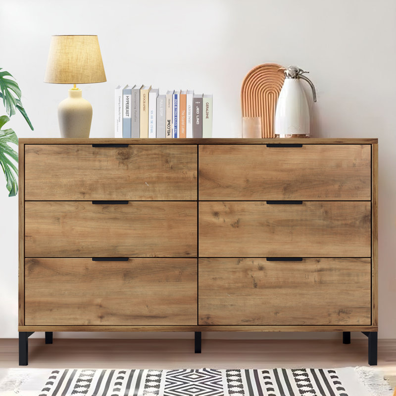 Kendra 120cm W 6 - Drawer Chest of Drawers