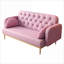 Causeuse moderne en PU avec coussins pour petits espaces Sofas Modern Rose clair | Bois massif