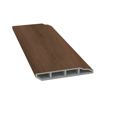 Luxury Vinyl Water Proof & Dent Proof 94.49 Inch Lenth x 1.38 Inch Width x 0.31 Inch Thick Skirting - European Oak