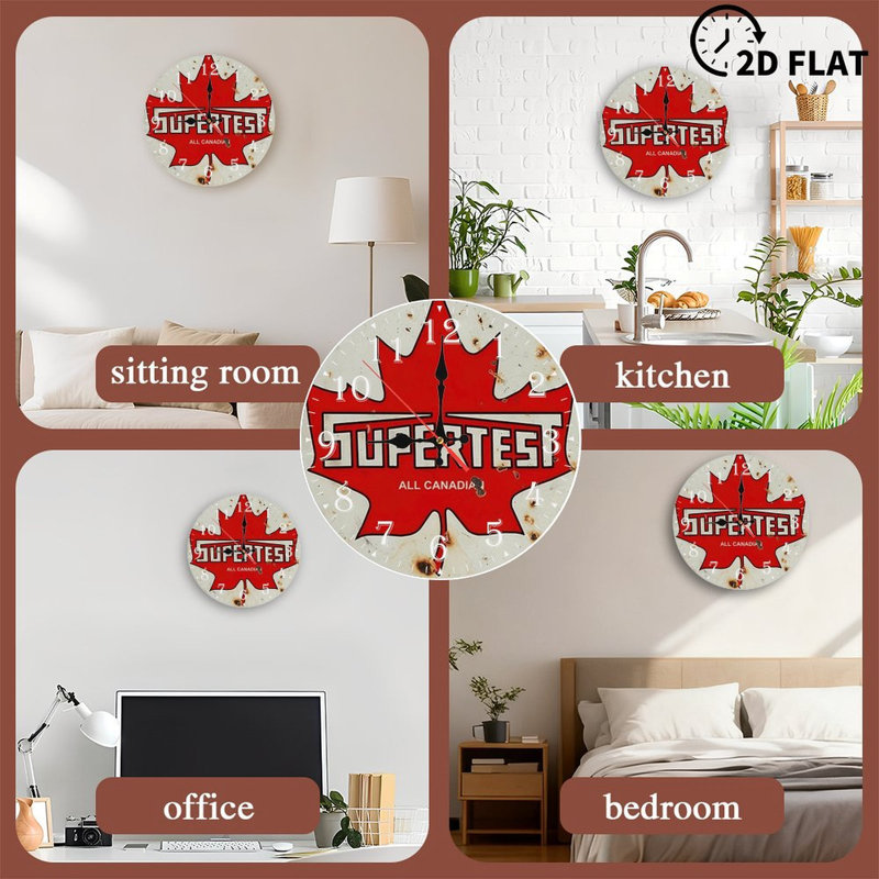 10-Inch Wooden Wall Clock, Silent Movement, Battery Operated (AA Batteries Not Included), Artistic  Decor, Perfect for Home Accents