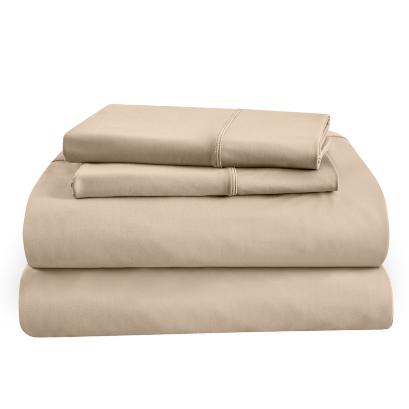 Tempur-ProPerformance Sheet Set, Split Cal King Sheet Set/2 Fitted Sheets/2 Pillow, Sandstone