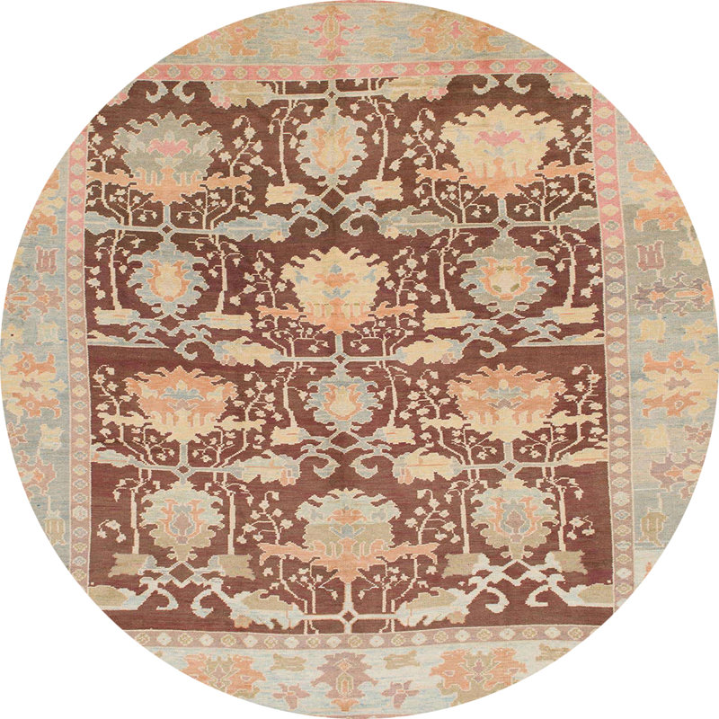 Abstract Indoor Rug, Round 4'