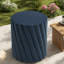 Tables de patio compactes, décor cannelé moderne de 16,02 pouces Mgo pour patio