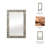 Braeli Wall Mirror Resin Wood Glass Modern Chevron Frame 24x1x36 Inch Gray White Decorative Accent for Home Office Bedroom Living Room