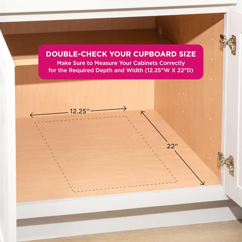 Heavy-Duty Premium Collection Pull Out Cabinet Organizer - Pantry Drawer Slide Out Caddy - Basket Size 11" W X 21" D X 5" H, Anti-Rust Chrome Finish
