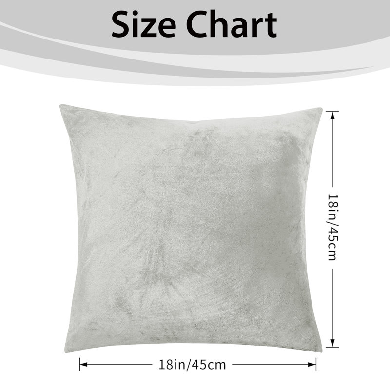 Aspire Homeware Square Plain Velvet Scatter Cushion Cover, Off White, Pack of 6