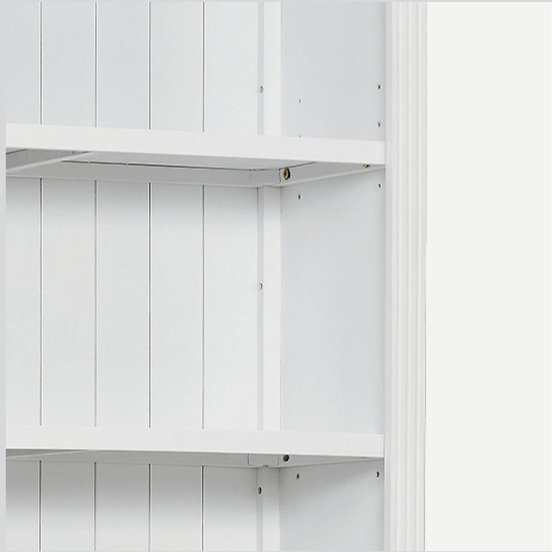 83.4" Tall Wood Bookcase with light strip, 5-Tier Decor Bookshelves with Adjustable Shelves, Free Standing Storage Organizer