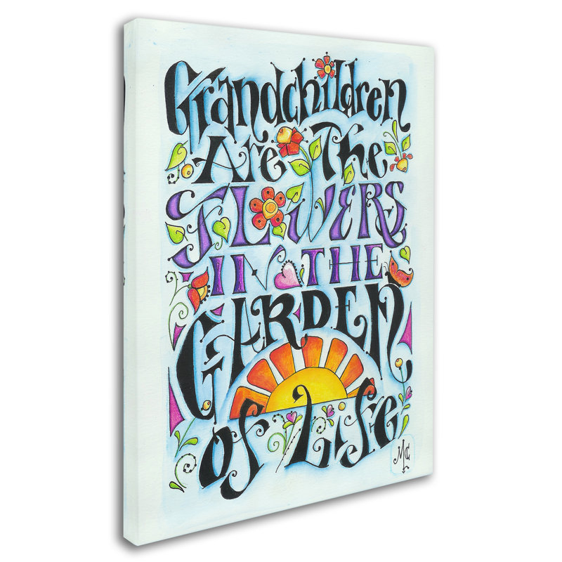 «Grandchildren» par Maureen Lisa Costello, reproduction d'art sur toile tendue, H 19 po x l 14 po x P 2 po