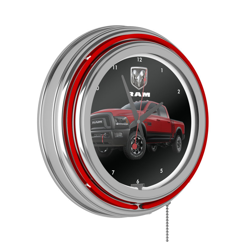 Horloge murale 14,5 po, Rouge