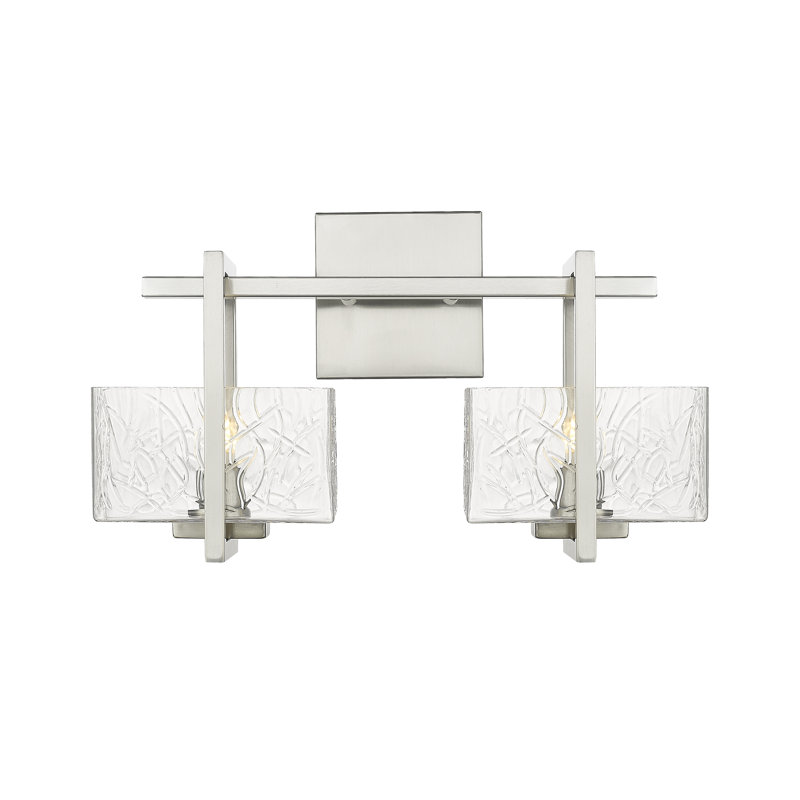 2 - Light Dimmable Bath Bar, Satin Nickel
