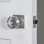 Viaggio Quadrato Linen Rosette Privacy (Bed & Bath) With Circolo Crystal Knob-848410029-848410194