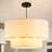 3-Light Dimmable Drum Chandelier