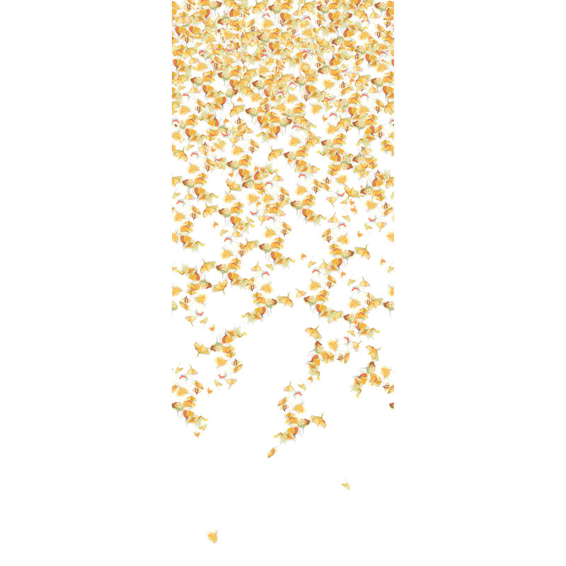 Paperscape Artist Series 12" L x 54" W Wallpaper Roll, White/Orange