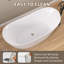 Baignoire de trempage autoportante autoportante autoportante en acrylique L 59 po x l 27 po avec drain escamotable amovible chromé