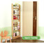 Bibliothèque à 6 niveaux derrière la porte, étagère de rangement étroite autoportante de 4 po de profondeur pour le salon et la chambre à coucher-2012586722-2030102000