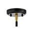 Luminaire suspendu 1 lumière noir et or mat avec abat-jour en verre transparent -1738558551-1738558550