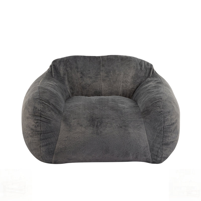 Fauteuil à billes d'intérieur, fausse fourrure, mousse déchiquetée écologique, siège polyvalent et confortable