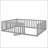Stylish Solid Pine Wood Daybed Frame With Fence And Door, Perfect For Comfort And Aesthetic Appeal-1263409550-1263409541