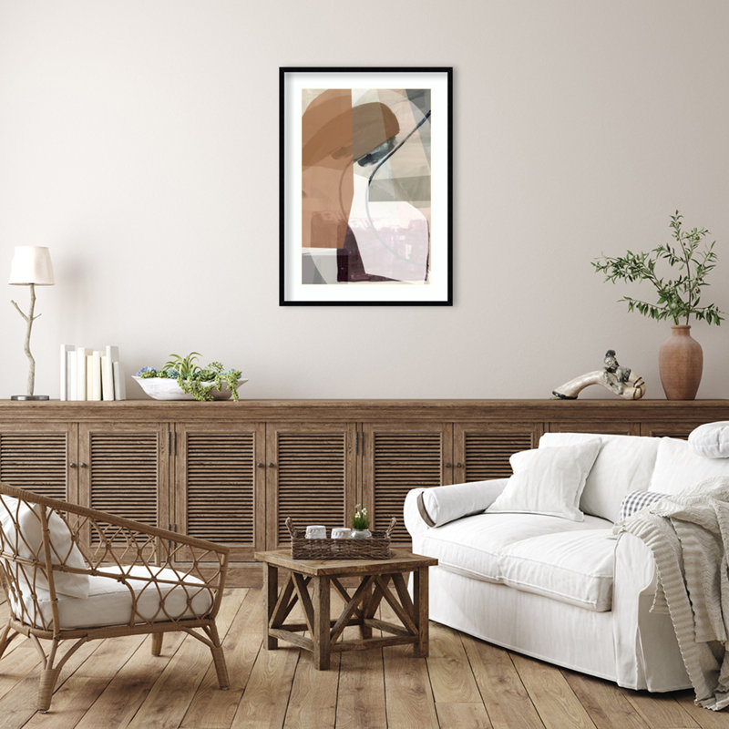 Impression sur bois encadrée «Subversive Comfort 1» par Grieco, H 41 po x l 30 po, Noir Svelte