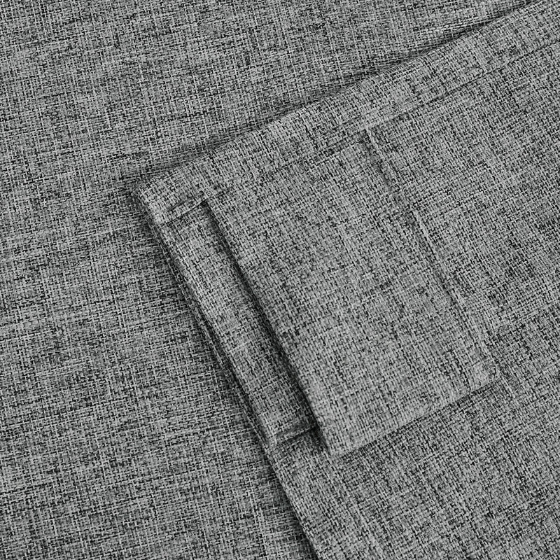 Leming 100% Polyester Blackout Curtains for Bedroom Back Tab Curtains 2 Panels Set, Dark Gray, 52" W x 84" L