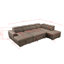 Canapé modulaire en U de 128 po avec repose-pieds et canapé modulaire réversible de 7 places avec siège de rangement, ensembles de canapés de salon avec appui-tête réglable