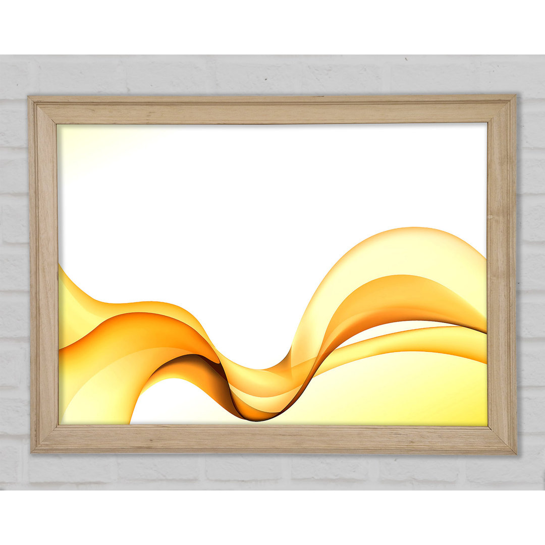 Gerahmtes Leinwandbild Golden Yellow Wave