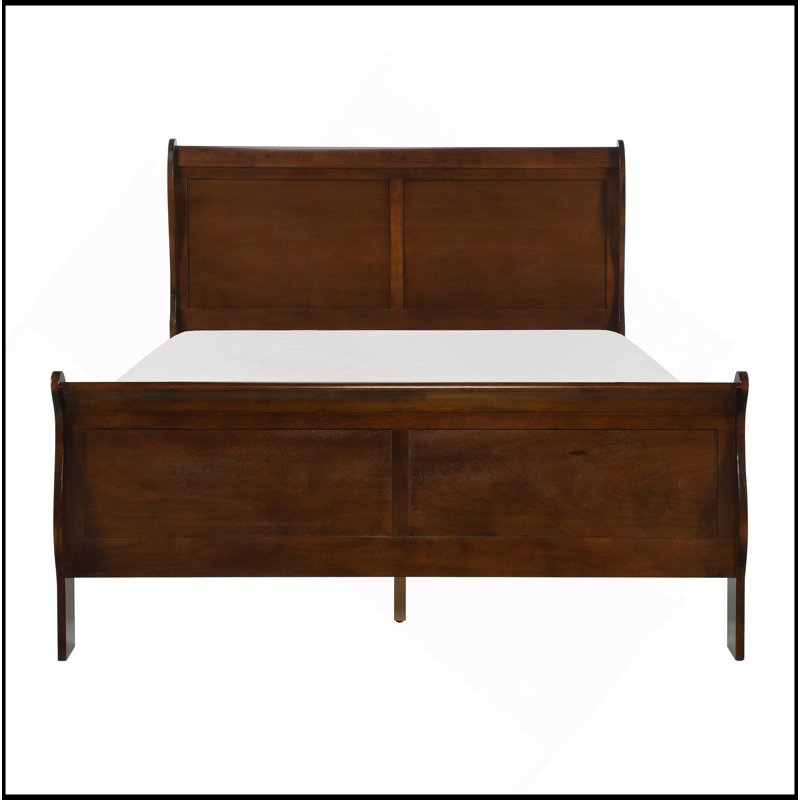 Lit-bateau style Louis Philippe, Mélange de bruns