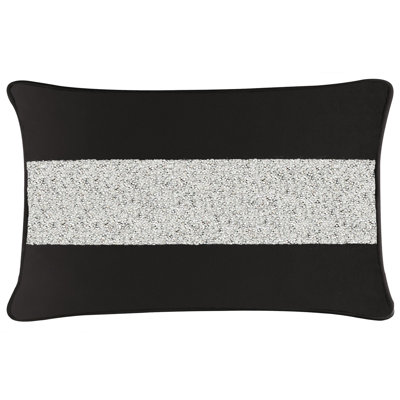 Sparkles Home Luminous Rhinestone Stripe Pillow | Velvet | Feather Insert