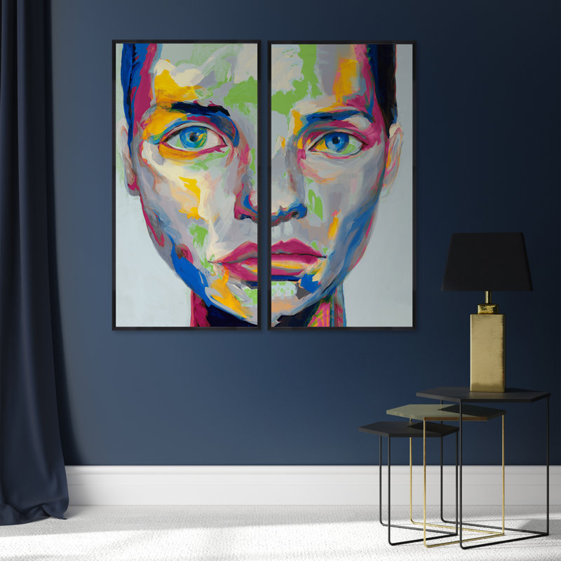 Neon Portrait Painting by Samuel Kane