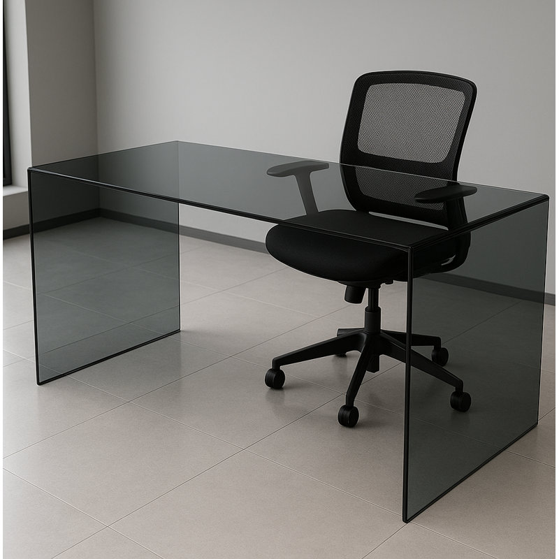 Paleczny Writing Desk, Dark Gray, 29" H x 50" W x 27.5" D