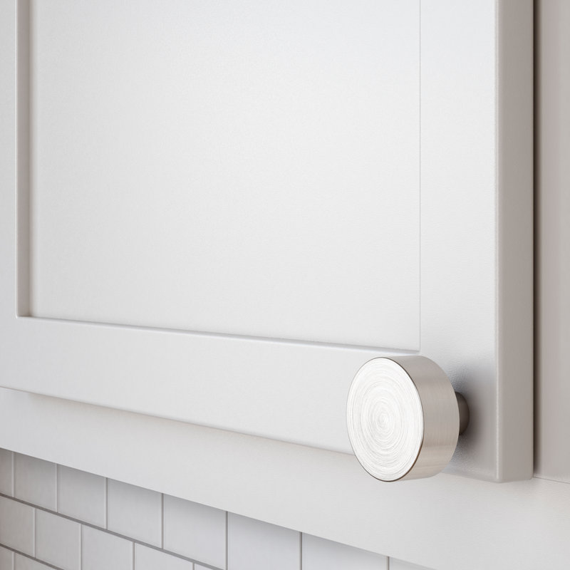 4405 Contemporary Knob, 1.5", Satin Nickel