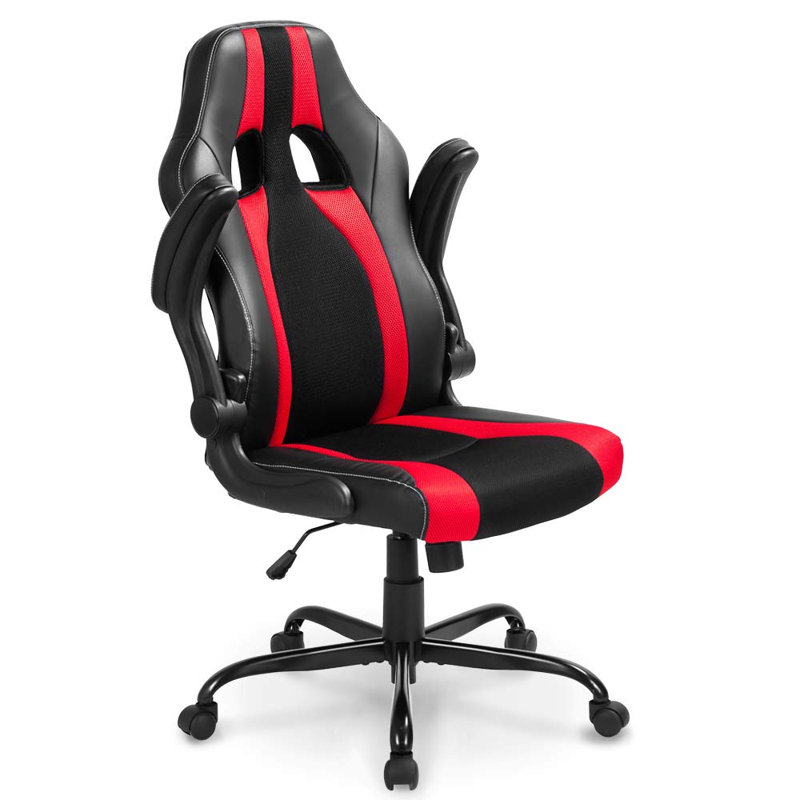 Ebern Designs Farren Adjustable Ergonomic Faux Leather Swiveling PC & Racing Game Chair