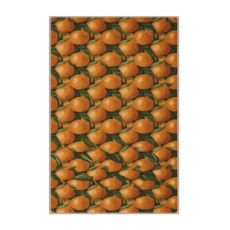  Tapis lavable fruits Clémentine, Rectangle 5 pi x 7 pi