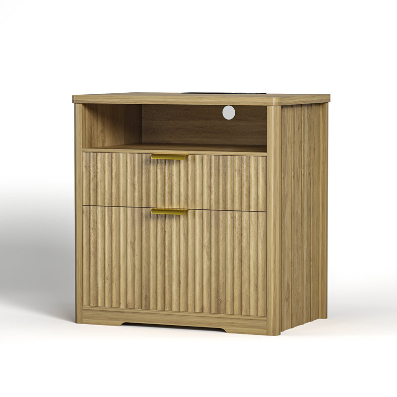 73 cm W 2 -Drawer - Drawer Mobile Filing Cabinet, Natural