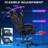 HOFFREE Gaming Chair With LED RGB Lights Massage Video Gamer Chairs With Footrest Ergonomic High Back Reclining Computer Chair With Adjustable Lumbar Support-104296950