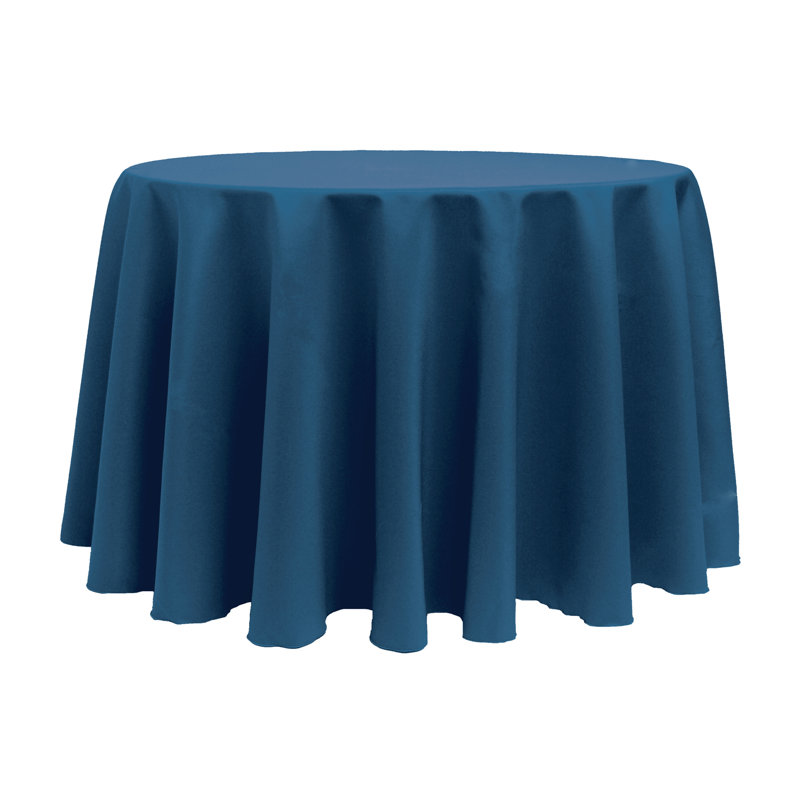 10 Pack Round Polyester Linen Tablecloth, 132" x 132", Lagoon
