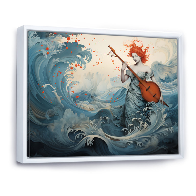 Aquarelle Venus Mythology - Classics, art mural, Cadre flottant blanc, H 44 po x l 34 po x P 1,5 po