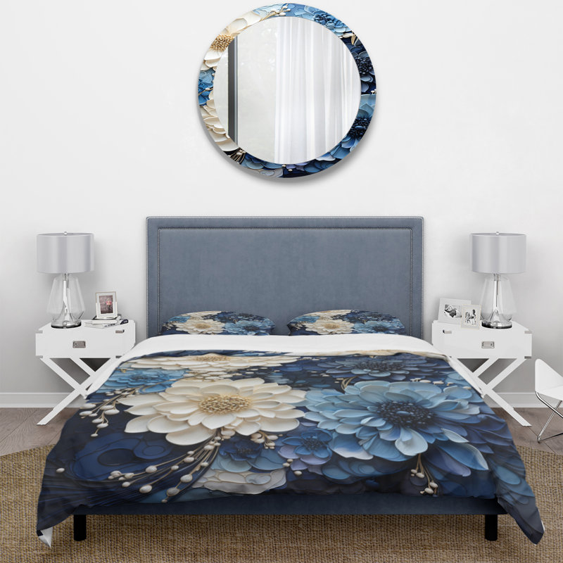 Liquid Ink Spiral I BeddingMicrofiber / Polyester Duvet Cover Set, Twin Duvet Cover + 1 Standard Sham