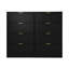 Commode haute noire à 8 tiroirs - Commode en bois pour chambre à coucher / placard / salon (47,2 po x 15,74 po x 38,97 po)