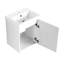 Meuble-lavabo 18 po avec lavabo en céramique. Porte à fermeture en douceur pour une expérience silencieuse. Petits espaces au look moderne. Contreplaqué pour lavabo et porte. Gain de place. Style de salle de bain. Matériau